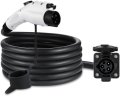Lectron J1772 Extension Cord - 20ft/6m - Compatible with All J1772 EV Chargers - Flexible Charging for Your Vehicles
