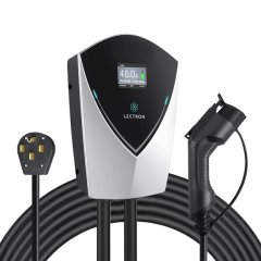 Lectron V-Box 40 Amp Electric Vehicle Charging Station - Powerful Level 2 EV Charger (240V) with NEMA 14-50 Plug / Hardwired - Energy Star Certified for J1772 EVs